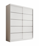 Riidekapp ADRK Hannah 180, valge v., 180 cm x 58 cm x 215 cm