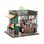 3D-pusle Street View Series Coffee Shop ZA6012, 14.5 cm x 16 cm, 120 tk, mitmev&auml;rviline