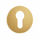 Ukse lukuaugu kate Kuchinox LO4_G22A, kuldne, 5.3 cm x 5.3 cm