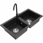 K&ouml;&ouml;givalamu Mexen Mario, graniit, 82 cm x 43.6 cm x 16.1 cm, h&otilde;be v./must v.