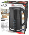 Elektriline veekeetja Adler AD 1350, 1.7 l, must v.