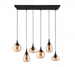 Valgusti lagi Trio Lumina, E14, 6 x 40 W, merevaigu-kollane v.