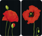 Lauamatt Maximex Poppy, 52 cm x 30 cm, 2 tk, Must v./Punane v.