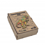 Puidust pusle PuzzleOK Dinosaur 04114, 27.5 cm x 17.5 cm, 72 tk, mitmev&auml;rviline