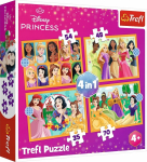 Pusle 4in1 Trefl Disney Princess Fairy Tales Stories 34651, 20.5 cm x 28.5 cm, 207 tk, mitmev&auml;rviline