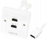 Adapter Logilink AH0015 HDMI A male, HDMI A female, valge v.
