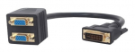 Adapter Gembird DVI-i / VGA x2 DVI-I male, VGA female x 2, 0.3 m, must v.