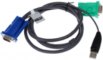 Juhe Aten 2L-5201U USB, 1.2 m, must v.