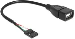 Juhe Delock USB 2.0 A male, USB 2.0 female, 20 m, must v.