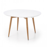 Laud pikendatav Edward, tamm v./valge v., 120 cm x 100 cm x 75 cm