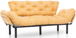 Diivanvoodi Hanah Home Nitta Triple Mustard, kollane v., 49 x 227 cm x 75 cm