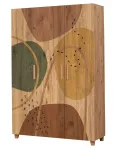 Riidekapp Kalune Design Leva Form, pruun v., 120 cm x 48 cm x 189 cm