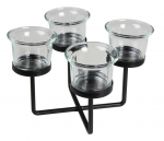 K&uuml;&uuml;nlahoidja Splendid Ceti, klaas/metall, 11.5 cm, l&auml;bipaistev/must