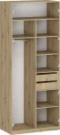 Riidekapp Flex K5, tamm v., 100 cm x 54 cm x 238 cm