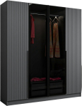 Riidekapp Kalune Design Kale Plus 7802, hall v., 52 cm x 180 cm x 210 cm