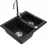 K&ouml;&ouml;givalamu Mexen Carlos 6518581500-77+670200-00, graniit, 58 cm x 47 cm x 17.7 cm, kroomi/must