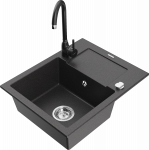 K&ouml;&ouml;givalamu Mexen Enzo 6506-76-670200-70, graniit, 57.6 cm x 46.5 cm x 17.4 cm, must/kroom