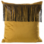 Dekoratiivpadjap&uuml;&uuml;r JYZ-06, sinep/must, 45 cm x 45 cm