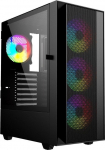 Arvuti korpus Gembird Fornax 4000 ARGB, l&auml;bipaistev v./must v.