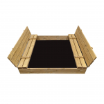 Liivakast Bonus Orbis, 140 x 140 cm, kaanega, pruun v.