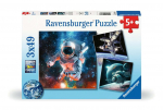 Pusle 3in1 Ravensburger Outer Space 00860, 17.8 cm x 17.8 cm, 147 tk, mitmev&auml;rviline