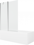 Vann seinaga, teisaldatav Mexen Cubik, 160 cm x 70 cm x 40 cm, ristk&uuml;lik, l&auml;bipaistev/valge