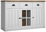 Kummut Gala Meble Prowansja K3S, pruun v./valge v., 88 cm x 130 cm x 43 cm