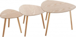Kohvilaudade komplekt Atmosphera Mileo Nature, beež v., 40 - 60 cm x 60 cm x 41 - 51 cm, 3 tk