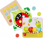 Mosaiik nuppudega, loomad Tooky Toy Pattern Pegs Big, mitmev&auml;rviline