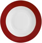 Taldrik supi Ambition Aura Red, &Oslash; 23 cm, valge v./punane v.