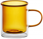 Topeltseinaga klaasist tass Ambition Fuzzy, l&auml;bipaistev v./kollane v., 0.350 l