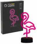 Dekoratsioon "Flamingo" Manta Style Neon Lights LED-valgustusega, 25 cm, 12 cm, roosa v.