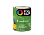 V&auml;rv, m&ouml;&ouml;bli jaoks Pentacolor Furniture, poolmatt, 0.9 l, valge v.