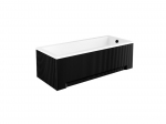 Vann, sisseehitatav Besco Modern, 160 cm x 70 cm x 55.5 cm, ristk&uuml;lik, valge/must