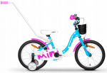Lisaratastega laste jalgratas, laste Tabou Miss ST, sinine/roosa, 12"