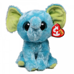 Pehme m&auml;nguasi elevant Meteor Beanie Boos Trunkles, sinine v./kollane v., 15 cm