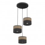 Valgusti lagi Emibig Karbon Premium, E27, 3 x 15 W, pruun v./must v.