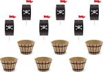 Muffinivorm Party Deco Pirates, pruun v./must v., 4.6 cm x 4.8 cm