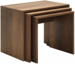 Kohvilaudade komplekt Kalune Design Triple, p&auml;hklipuu v., 40 cm x 55 cm x 47 cm, 3 tk