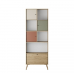 Raamaturiiul Kalune Design Tkt-931-Fx-1, mitmev&auml;rviline, 180 cm x 30 cm x 67 cm