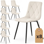 Toolide komplekt Akord Furniture Factory Milo, matt, beež v., 43.5 cm x 45.5 cm x 87 cm, 8 tk