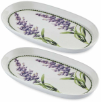 Serveerimistaldrik Hermia PRC0011, 29 cm x 17 cm x 2 cm, valge v./lilla v., keraamiline