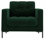 Tugitool Cosmopolitan Design Bali Bluvel 78, must v./pudeli roheline v., 96 cm x 87 cm x 75 cm