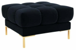 Tumba Cosmopolitan Design Bali Bluvel 89, kuld v./s&uuml;gav merev&auml;esinine v., 60 cm x 60 cm x 41 cm