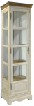Vitriinkapp Home4you Samira 1372, pruun v./valge v., 49 cm x 39 cm x 178 cm