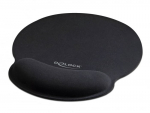 Hiirematt Delock Ergonomic Mouse Pad, 25.2 cm x 22.7 cm x 2 cm, must v.