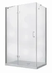 Du&scaron;ikabiin Besco Viva VPL-129-195C, ristk&uuml;lik, aluseta, 120 cm x 90 cm x 195 cm, l&auml;bipaistev v./kroom v./karastatud