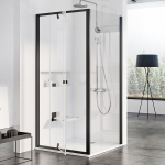 Du&scaron;isein Ravak Pivot PPS-100, 100 cm x 190 cm, l&auml;bipaistev v./must v./karastatud