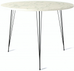 Laud Kalune Design Sandalf Marmo, must v./beež v., 90 cm x 90 cm x 75 cm