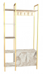 Esiku riidekapp Kalune Design Doga 322RTC1801, kuld v./hele pruun v., 35 cm x 90 cm x 175 cm